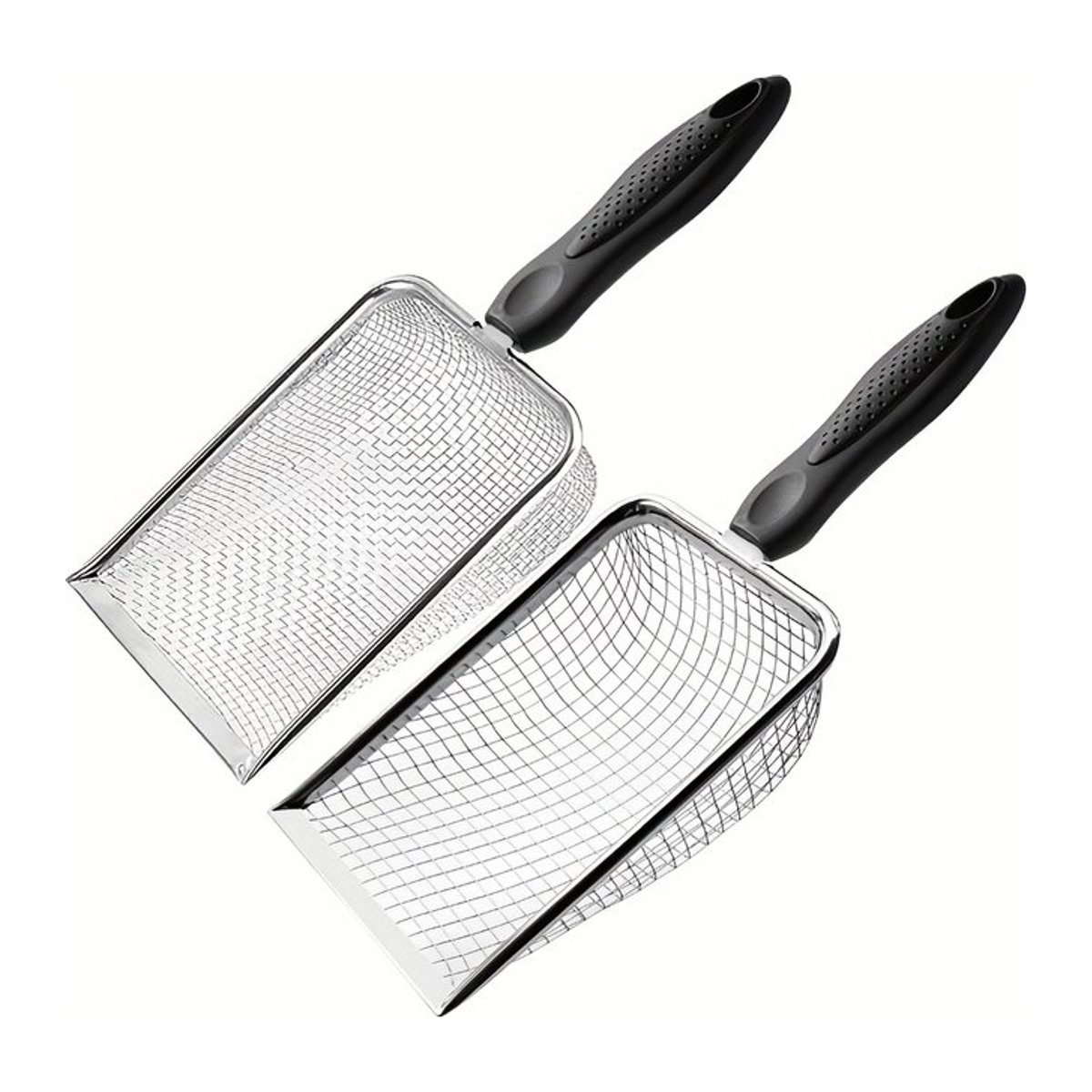 2er-Pack Garten-Bodensieb mit Griff und 3,8 mm/5 mm Netz für Sand, Kompost, Felsen und Schmutz - Bild 1