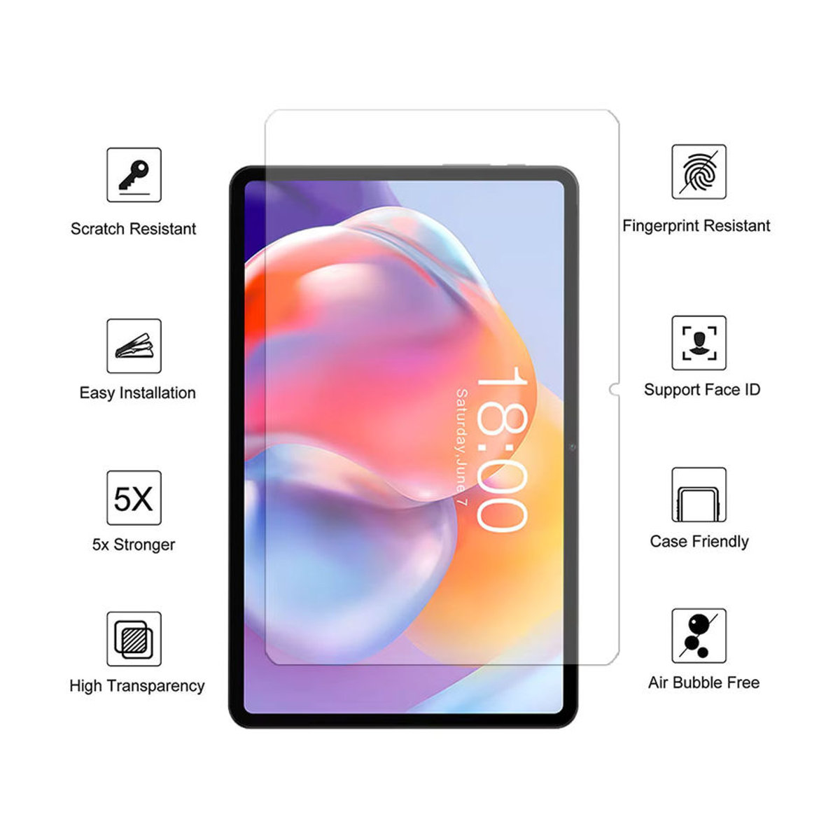 2er-Pack Glas Displayschutzfolie für Teclast Tablets T50 Pro P40HD T40S T40 Air P30S P25T P26T T40 Plus M40 M40SE P20HD P20S P30 - Bild 4