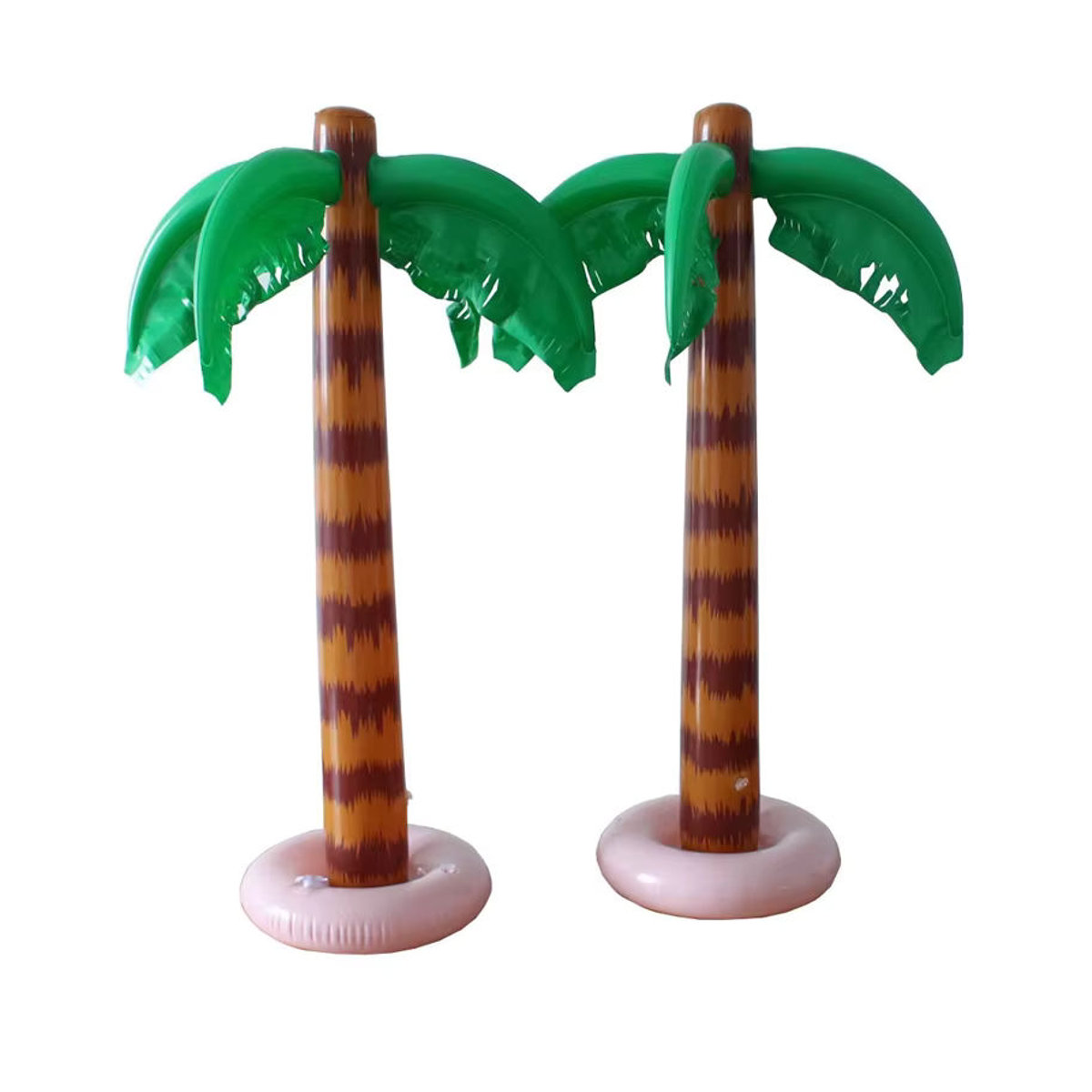 2er-Set Aufblasbare Kokospalmen aus PVC für Outdoor, Strand und Pool, Grün/Mehrfarbig, Höhe: 90 cm - Bild 5