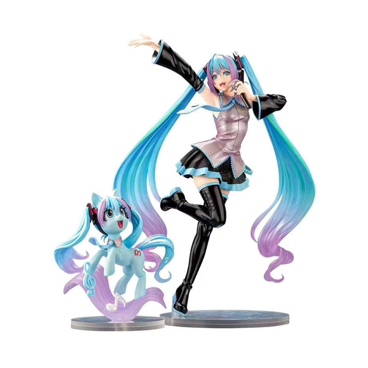 2er-Set Bandai Anime Hatsune Miku Manga Figur aus Kunststoff, mehrfarbig, Höhe: 20 cm - Bild 5