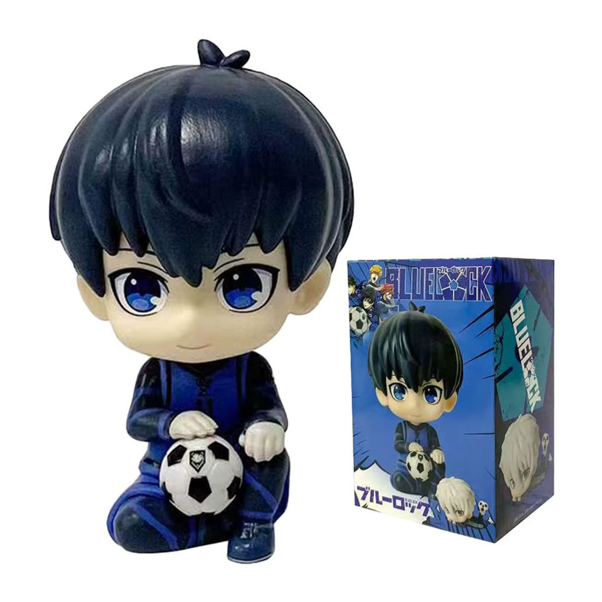 2er-Set Blue Lock Anime Figuren Q-Version Nagi Seishiro und Isagi Yoichi aus Kunststoff, mehrfarbig - Bild 2