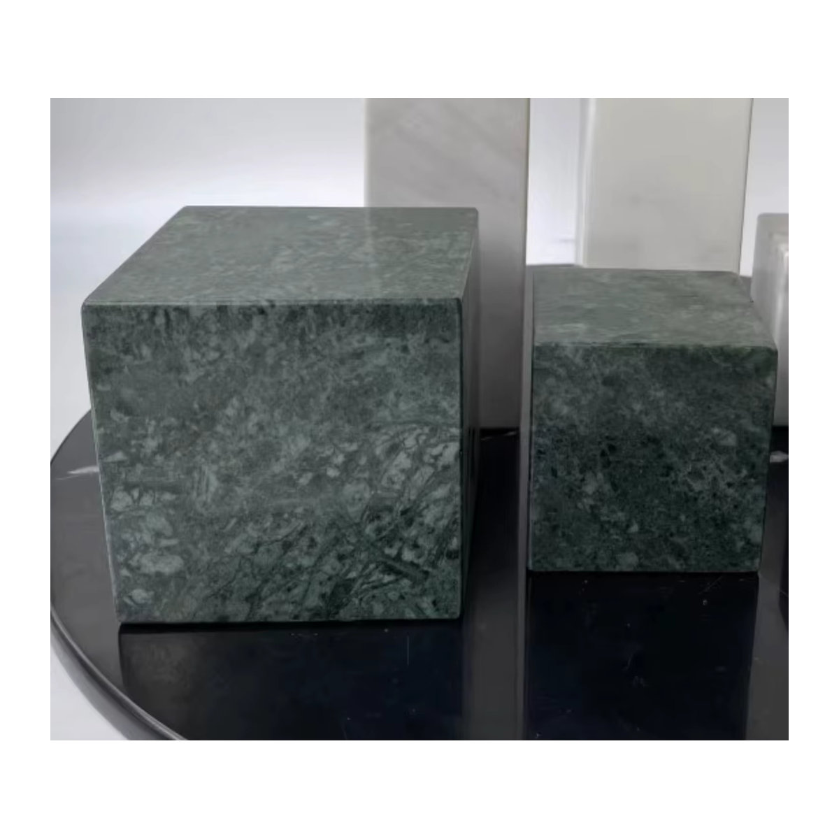 2er-Set BOSSZEN Marmorwürfel aus grünem Naturstein für Schmuck und Handwerk, quadratisch, B/T/H: 5 x 5 x 5 cm - Bild 3