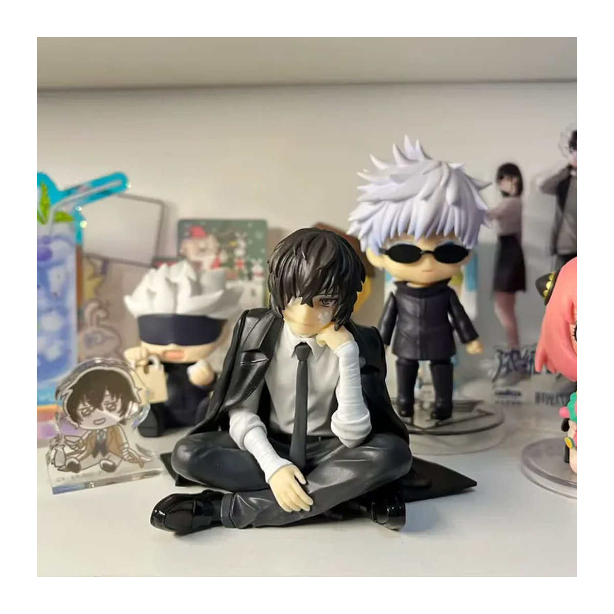 2er-Set Bungo Stray Dogs Actionfiguren Dazai Osamu und Nakahara Chuuya aus Kunststoff, mehrfarbig, Bandai Sammlerfiguren zur Dekoration - Bild 3