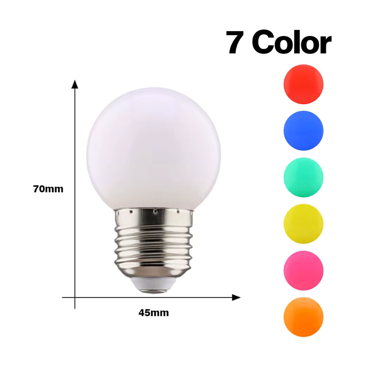 2er-Set bunte LED-Glühbirnen PARKSON G45 E27 für Weihnachten und Dekoration - Bild 2