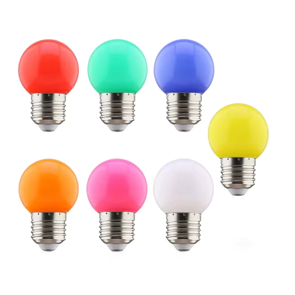 2er-Set bunte LED-Glühbirnen PARKSON G45 E27 für Weihnachten und Dekoration - Bild 5