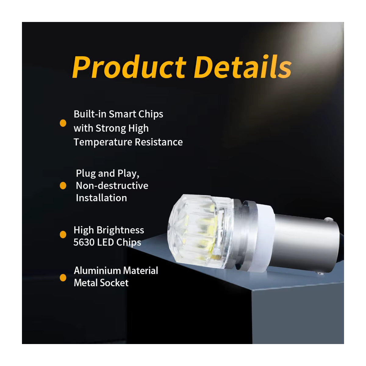 2er-Set cnsunnylight LED Leuchtmittel BA9S in Weiß für Auto Blinker Bremslicht Rückfahrlicht und Innenraum 12V/24V - Bild 2