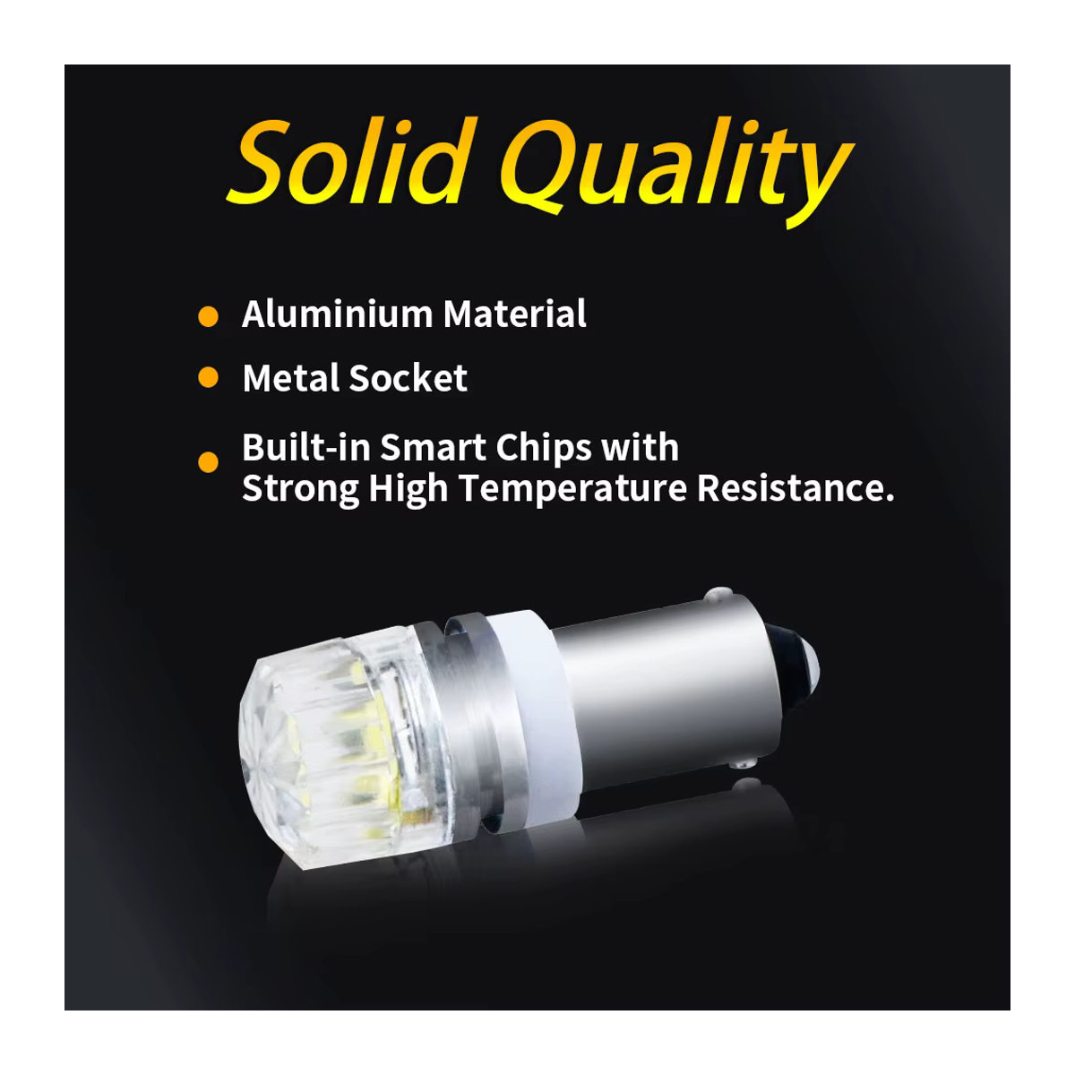 2er-Set cnsunnylight LED Leuchtmittel BA9S in Weiß für Auto Blinker Bremslicht Rückfahrlicht und Innenraum 12V/24V - Bild 3