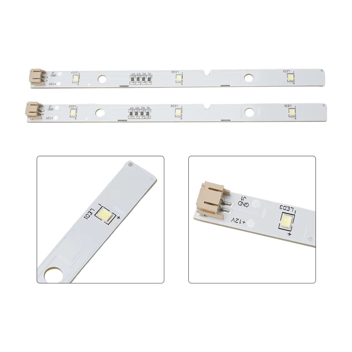 2er-Set Ersatz-LED-Kühlschrankleuchten für Hisense, Farbe: Weiß, Länge: 16 cm - Bild 2