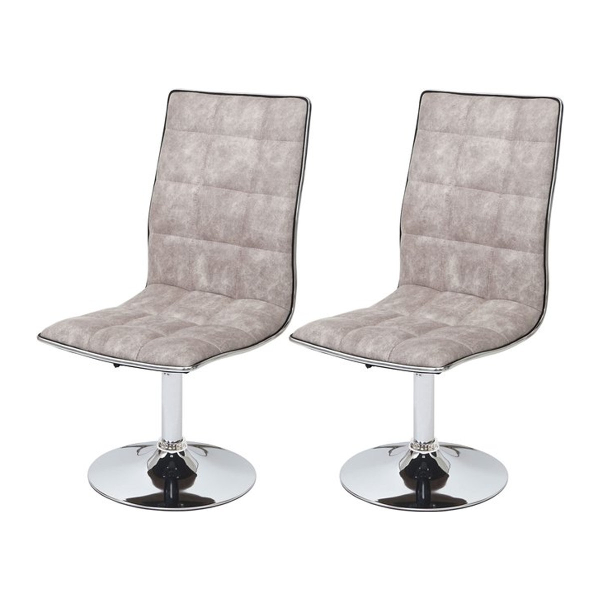 2er-Set Esszimmerstühle MCW MCW-C41 höhenverstellbar und drehbar in Vintage Kieselgrau - Bild 1
