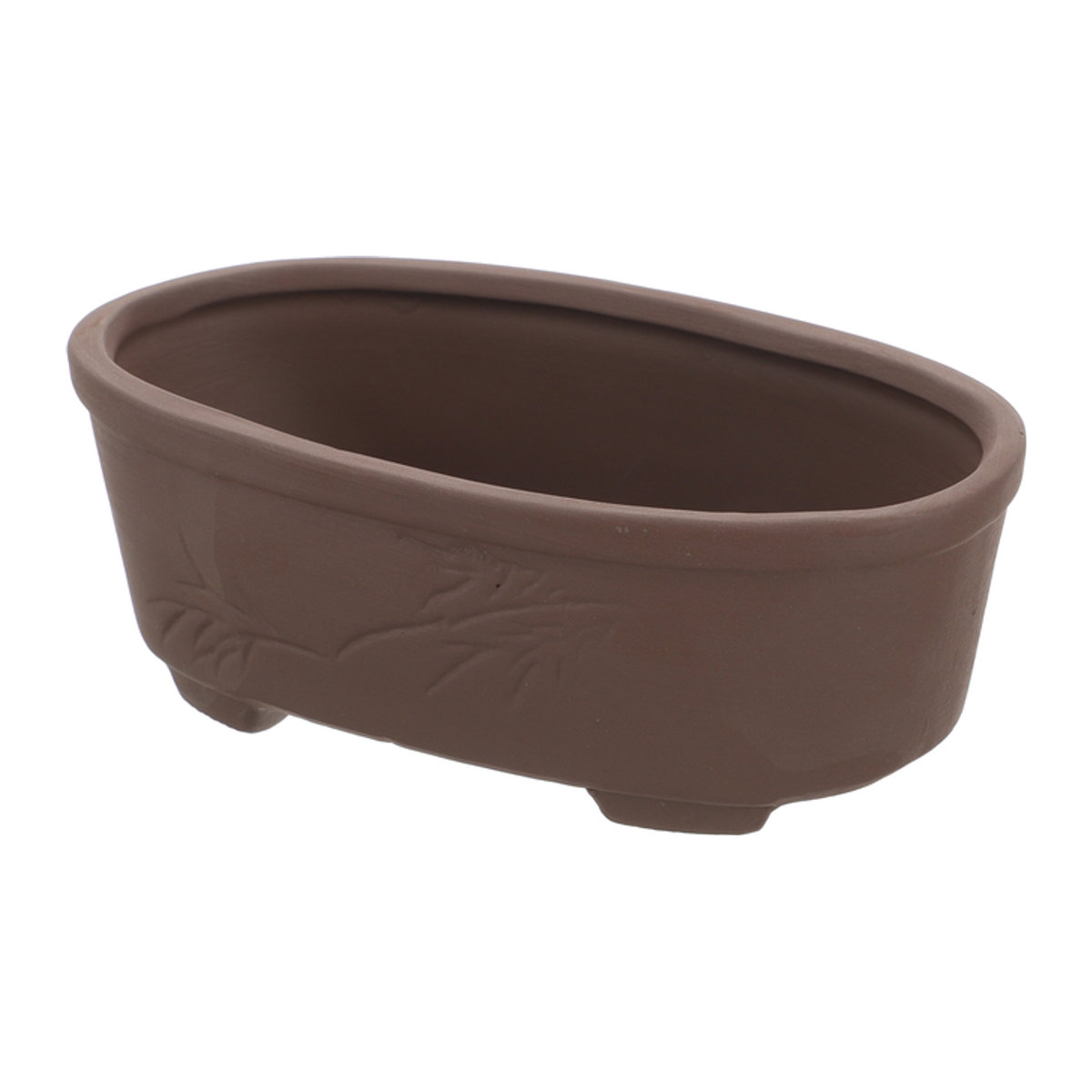 2er-Set handgemachte Terrakotta Pflanztöpfe im Vintage-Stil aus Keramik, braun, oval für Sukkulenten und Bonsai im Garten - Bild 1