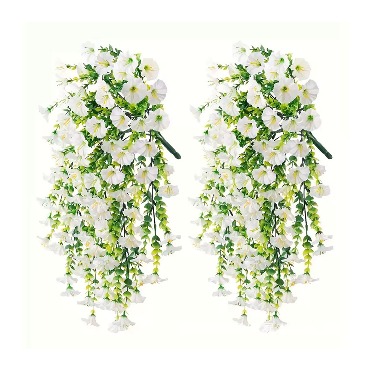 2er-Set künstliche hängende Pflanzen von xunyihappy mit Morning Glory und Eukalyptus in Mehrfarbig für Garten, Hochzeit und Dekoration - Bild 4