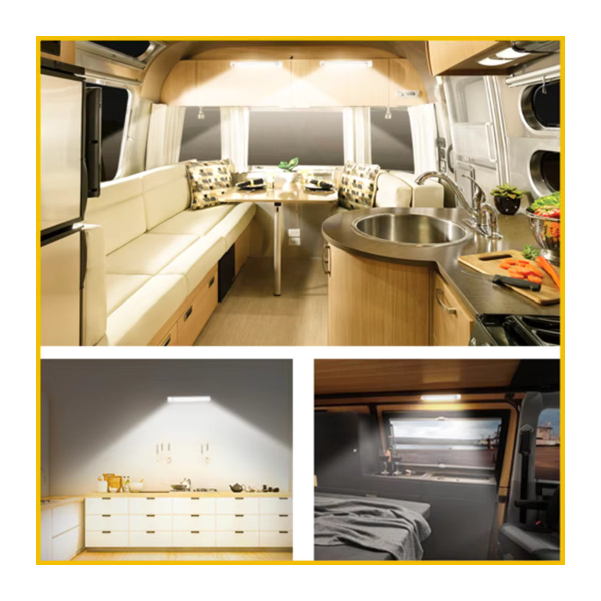 2er-Set LED Wohnmobil Innenbeleuchtung Weiß für Camper und Caravan 12V 24V - Bild 5
