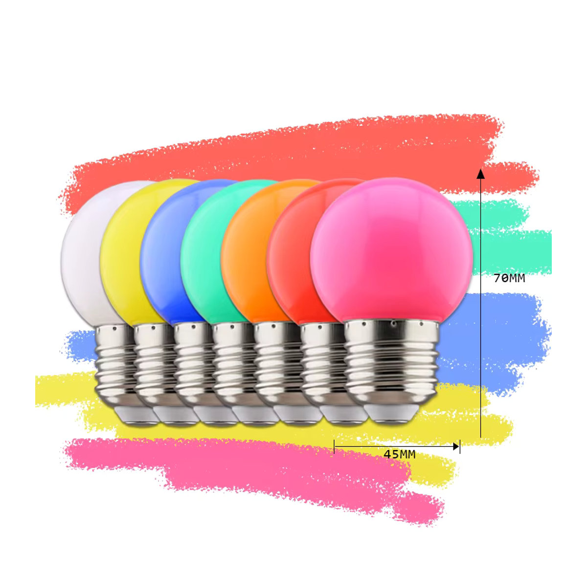 2er-Set Parkson LED-Lampen E27 Bunt Minimalistisch für Schlafzimmer und Dekoration - Bild 2