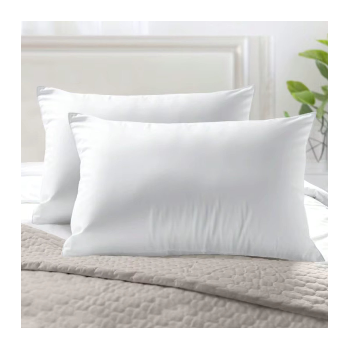 2er-Set rechteckige Wurfkisseneinsätze in Weiß, Maße: 30 x 50 cm und 35 x 55 cm, dekorative Kissen-Innenbezüge für Bett, Couch und Sofa - Bild 3