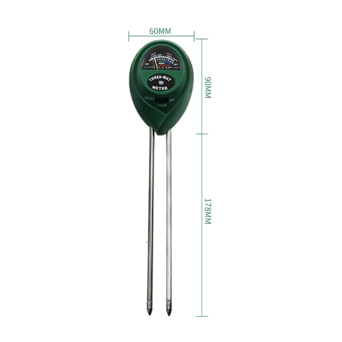 3 in 1 Boden-pH-Meter mit Sonnenlicht- und Feuchtigkeitssensor für Garten und Pflanzen - Bild 5