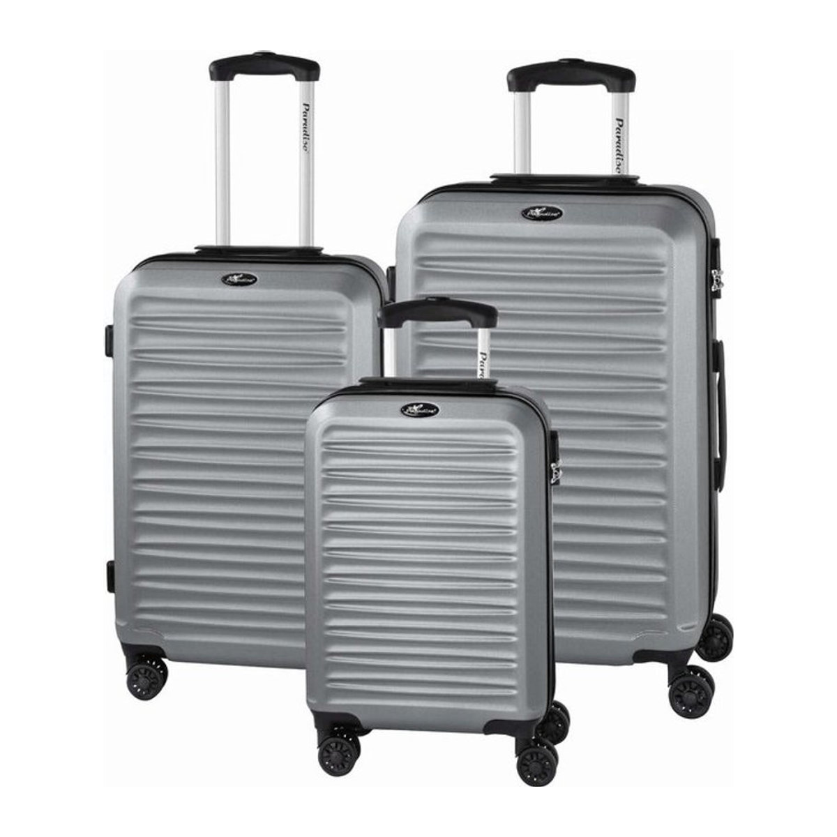 3-tlg. Trolley-Set Havanna 2.0 von Inspirion in Silber aus Kunststoff, modern - Bild 1