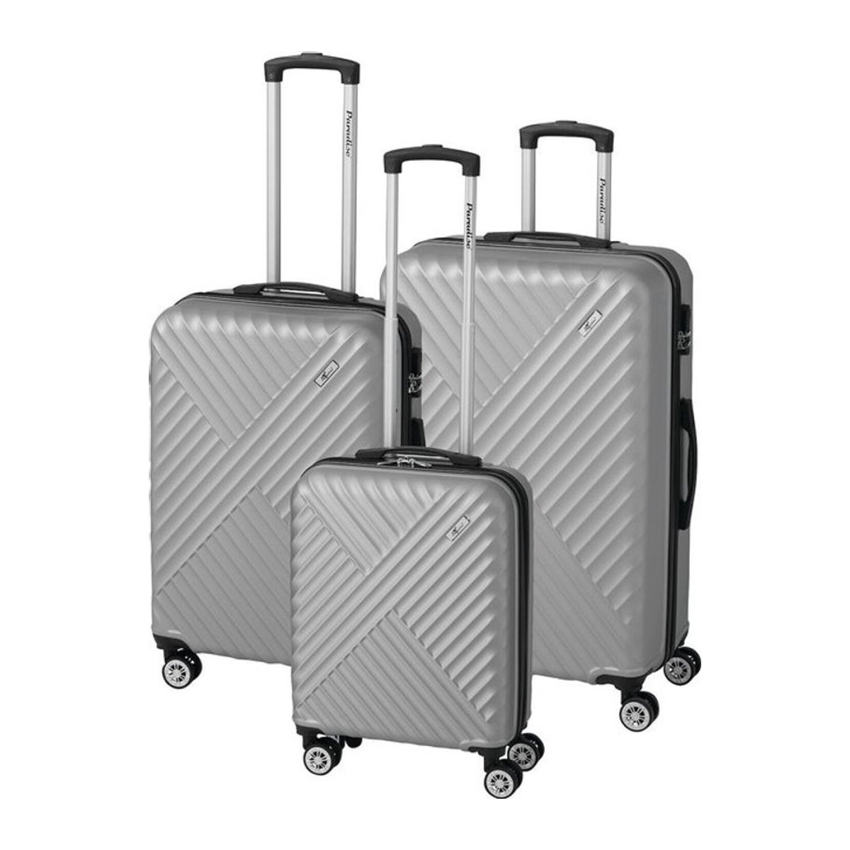 3-tlg. Trolley-Set Kingston in Silber Modern - Bild 1