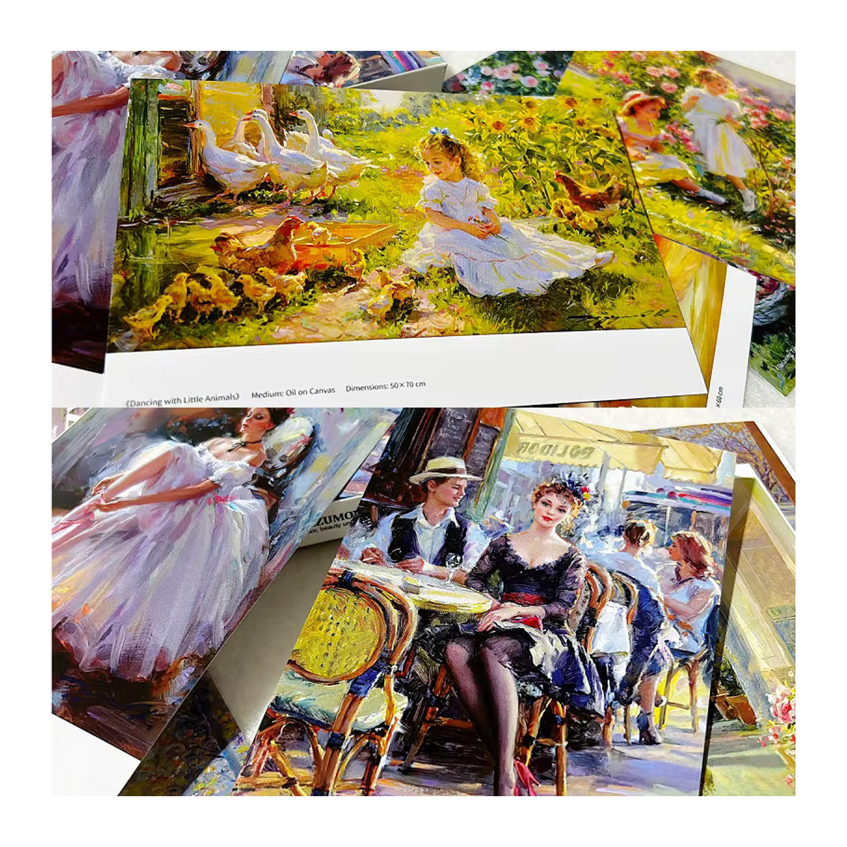 30 Stück Konstantin Razumov Meisterwerk Postkarten im russischen realistischen Kunststil, mehrfarbig - Bild 2