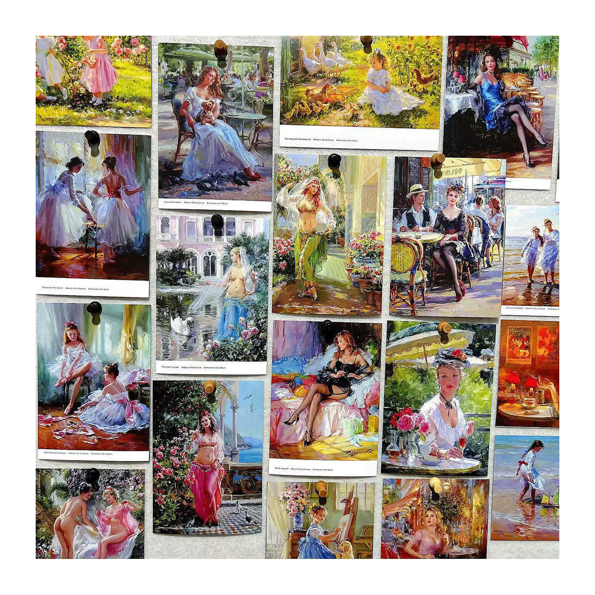 30 Stück Konstantin Razumov Meisterwerk Postkarten im russischen realistischen Kunststil, mehrfarbig - Bild 3