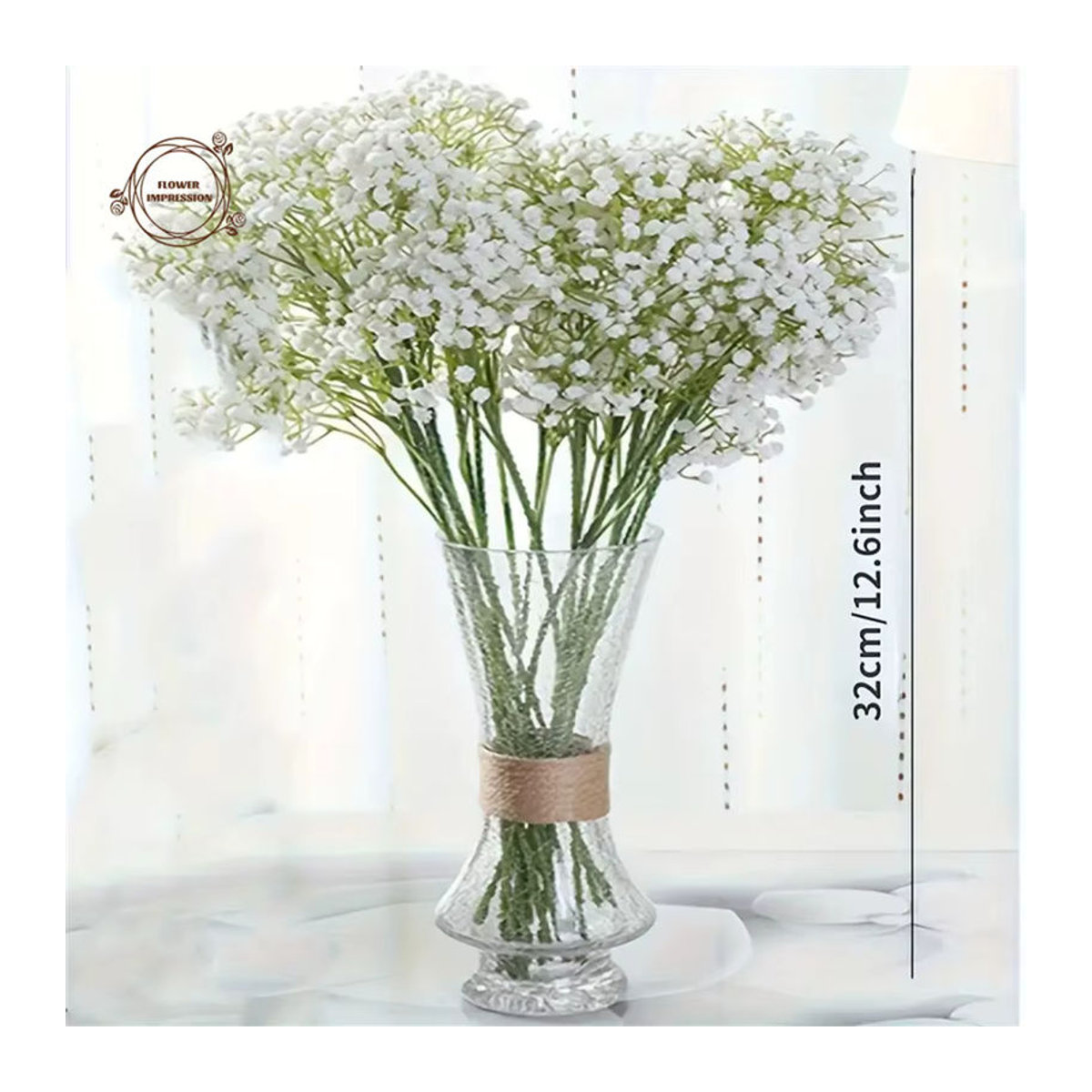 30 Stück künstliche Gypsophila Blumen in Weiß von YN HI FLOWER ENJOY YOUR LIFE als florales Bouquet zur Dekoration für Hochzeit und Zuhause - Bild 2