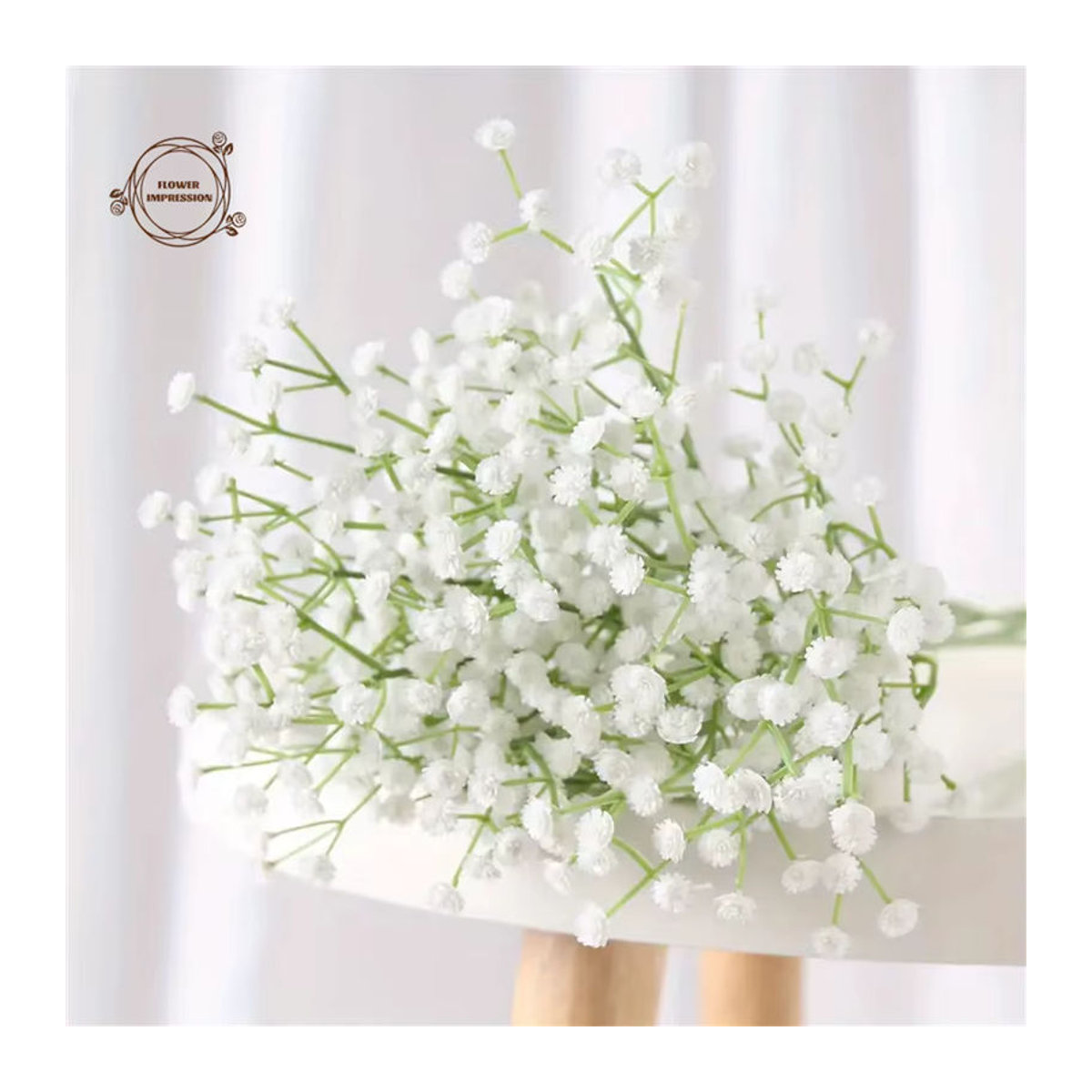 30 Stück künstliche Gypsophila Blumen in Weiß von YN HI FLOWER ENJOY YOUR LIFE als florales Bouquet zur Dekoration für Hochzeit und Zuhause - Bild 3