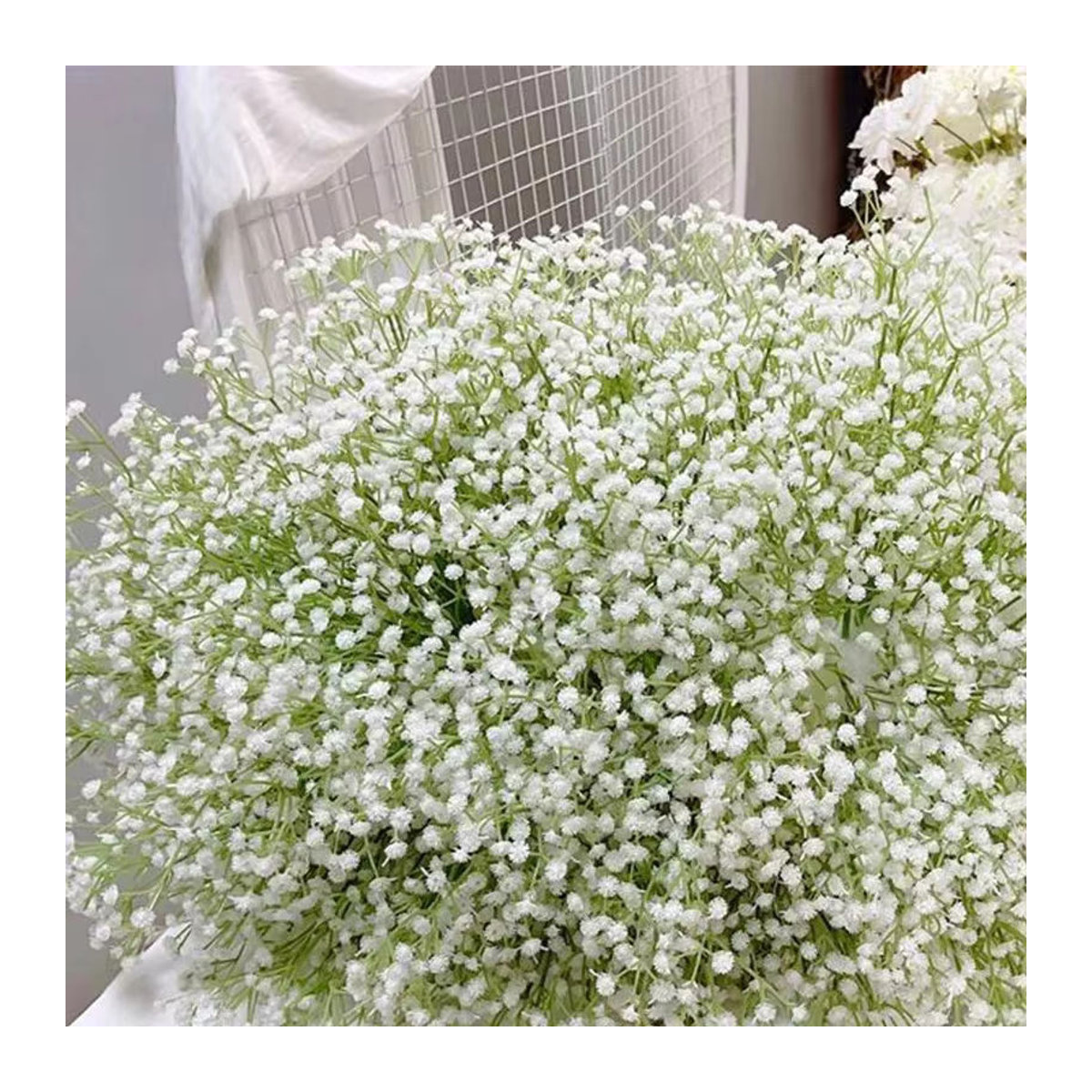 30 Stück künstliche Gypsophila Blumen in Weiß von YN HI FLOWER ENJOY YOUR LIFE als florales Bouquet zur Dekoration für Hochzeit und Zuhause - Bild 4