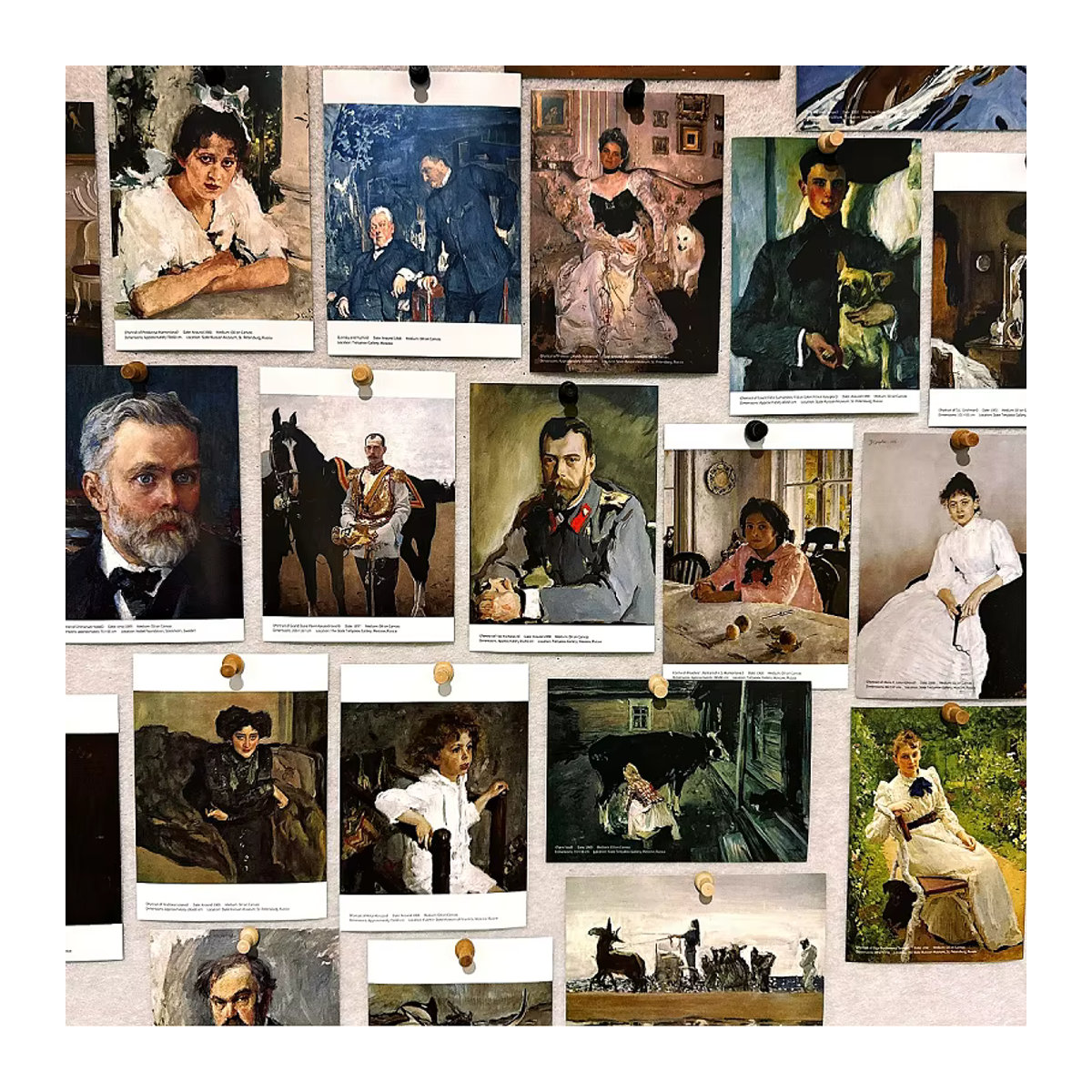 30 Stück nbyinto Postkarten mit Valentin Serov Ölgemälden im Vintage-Stil, mehrfarbig, rechteckig - Bild 4
