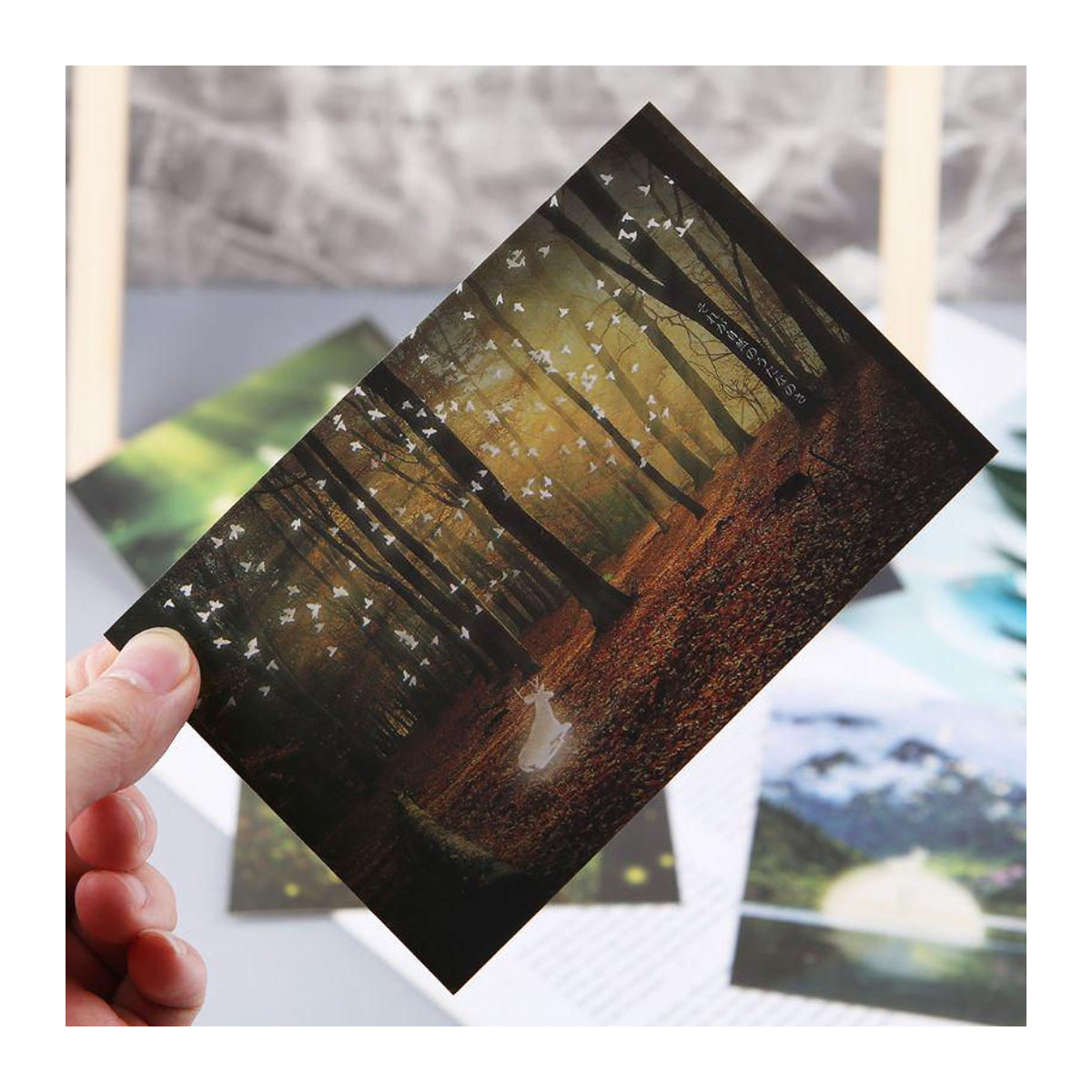 30 Stück Sharkay Vintage-Postkarten mit Tierprint, leuchtend im Dunkeln, mehrfarbig - Bild 4