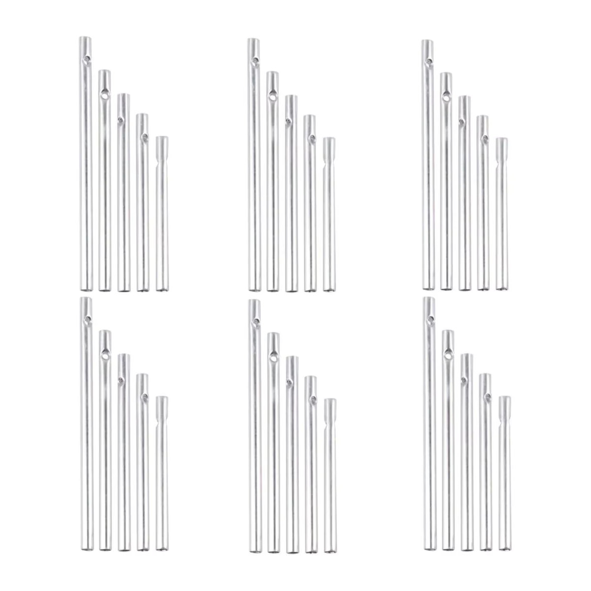 30-teiliges DIY-Windspiel-Set aus Edelstahl in Silber für deine Gartendekoration - Bild 2