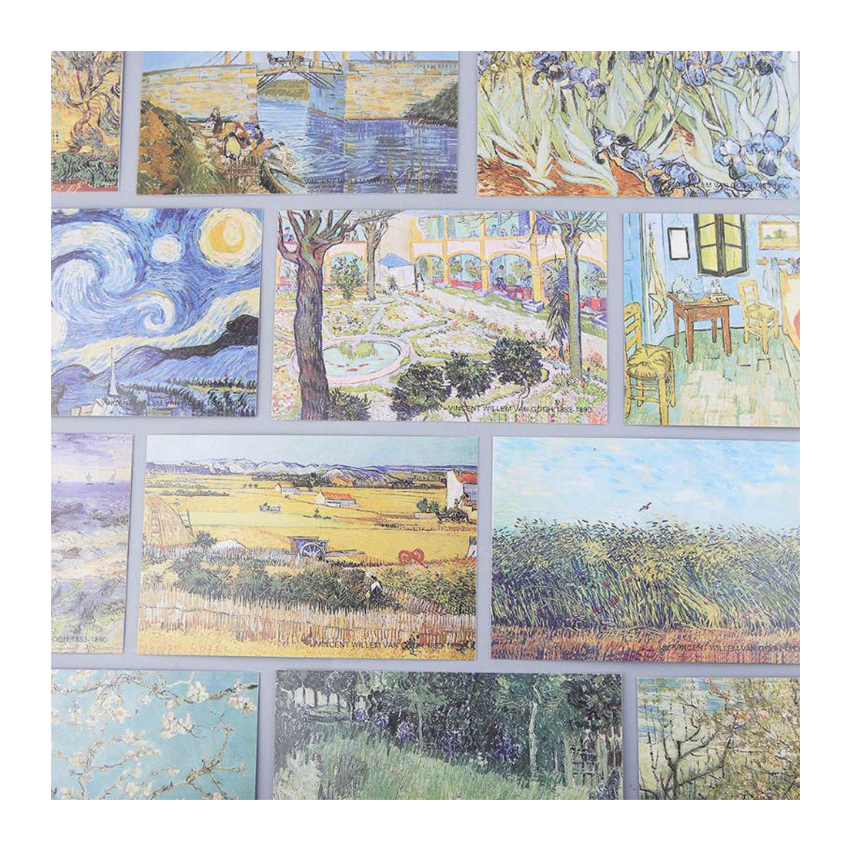 30 Vintage Postkarten mit Gemälden berühmter Personen von Walking by the world, mehrfarbig, rechteckig - Bild 3