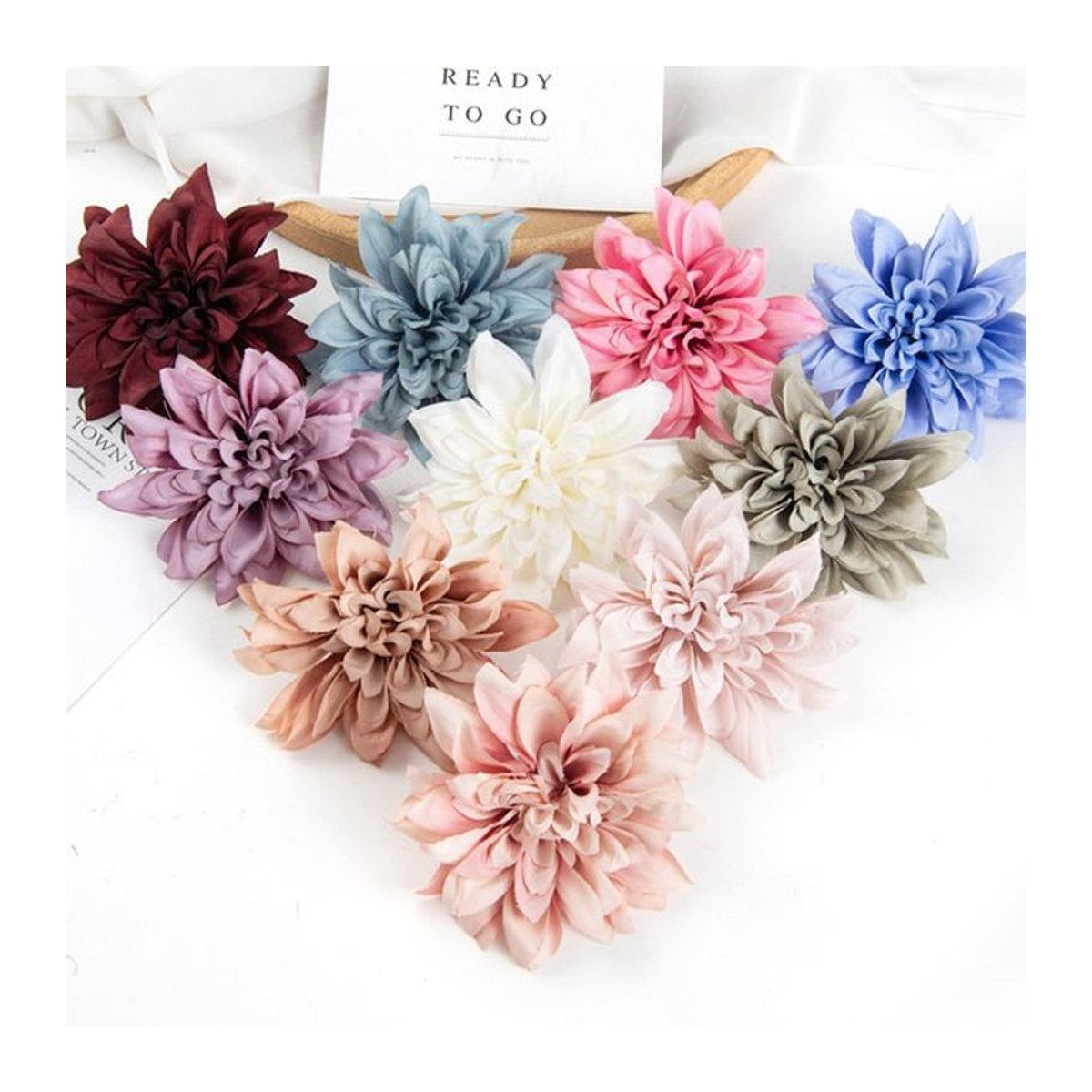 30er Set Künstliche Gerbera Blumen aus Seide in Mehrfarbig für Dekoration, Hochzeit und Valentinstag - Bild 1