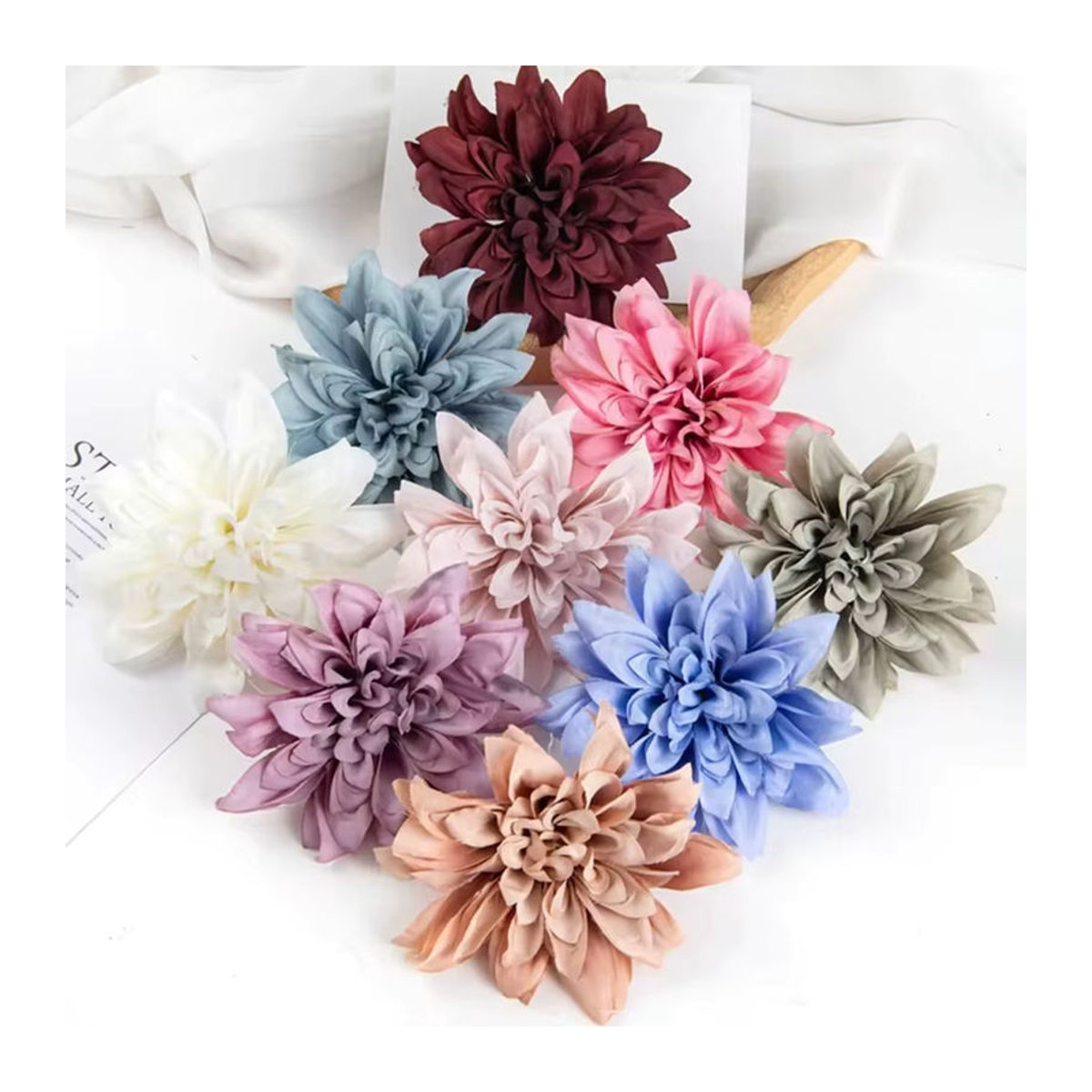 30er Set Künstliche Gerbera Blumen aus Seide in Mehrfarbig für Dekoration, Hochzeit und Valentinstag - Bild 2