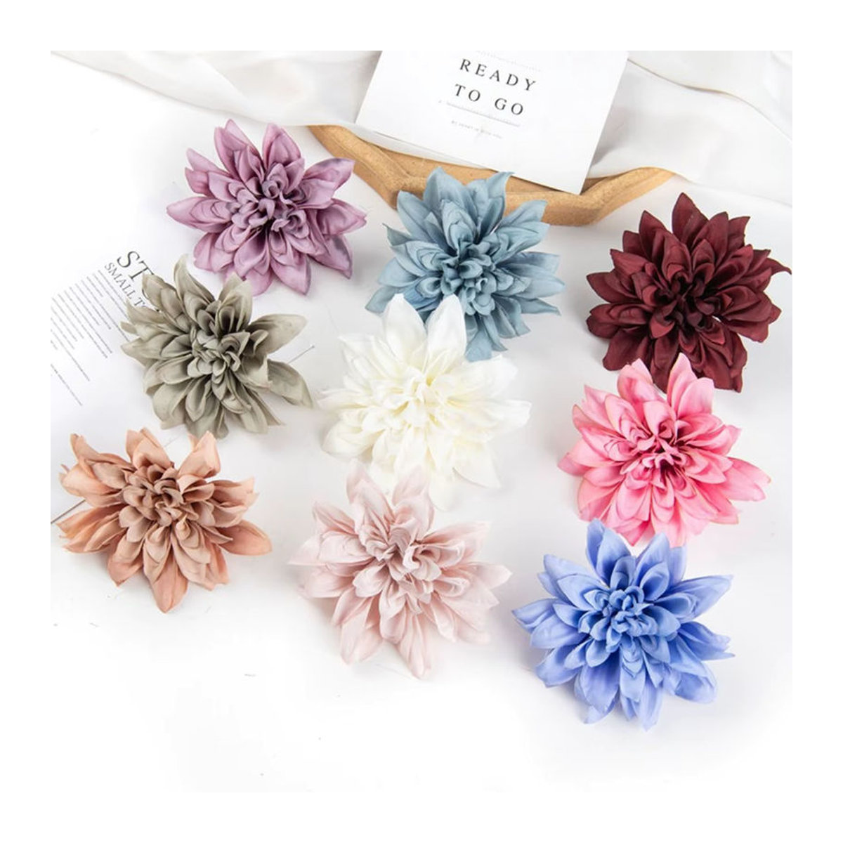 30er Set Künstliche Gerbera Blumen aus Seide in Mehrfarbig für Dekoration, Hochzeit und Valentinstag - Bild 5