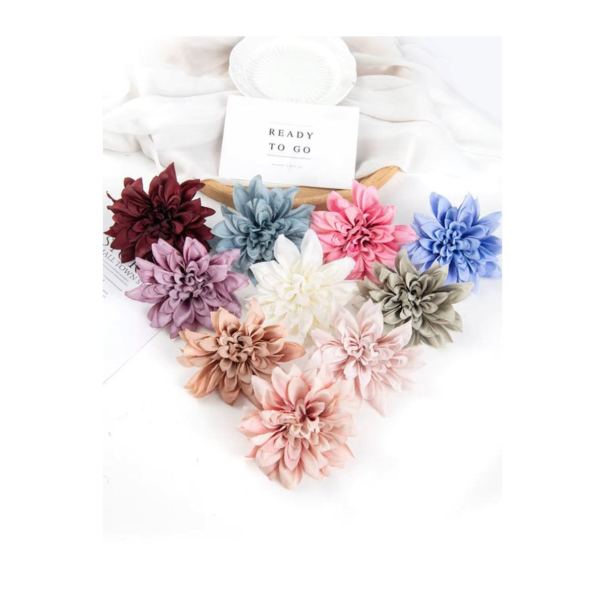 30er Set Künstliche Gerbera Blumen aus Seide in Mehrfarbig für Dekoration, Hochzeit und Valentinstag - Bild 7