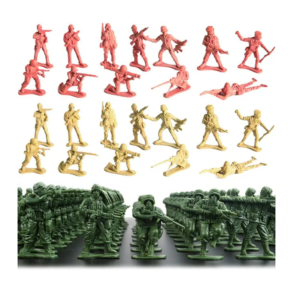 30er Set TMZ Armee Actionfiguren aus Kunststoff für Sandtisch und Desktop Dekoration, mehrfarbig, Höhe: 5 cm - Bild 1