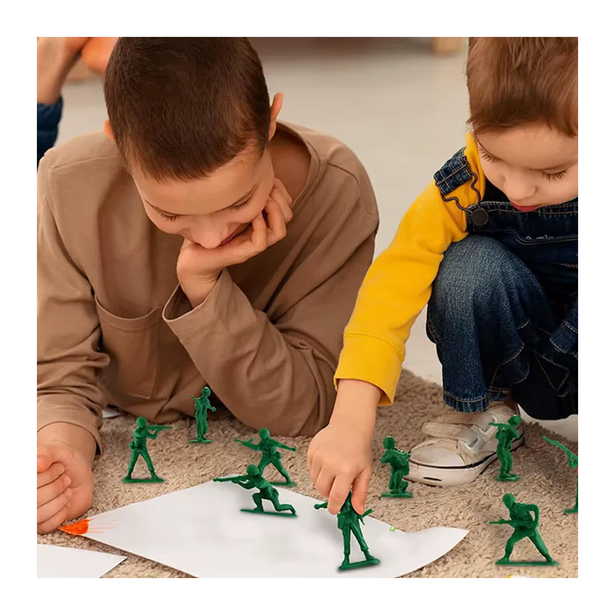 30er Set TMZ Armee Actionfiguren aus Kunststoff für Sandtisch und Desktop Dekoration, mehrfarbig, Höhe: 5 cm - Bild 4