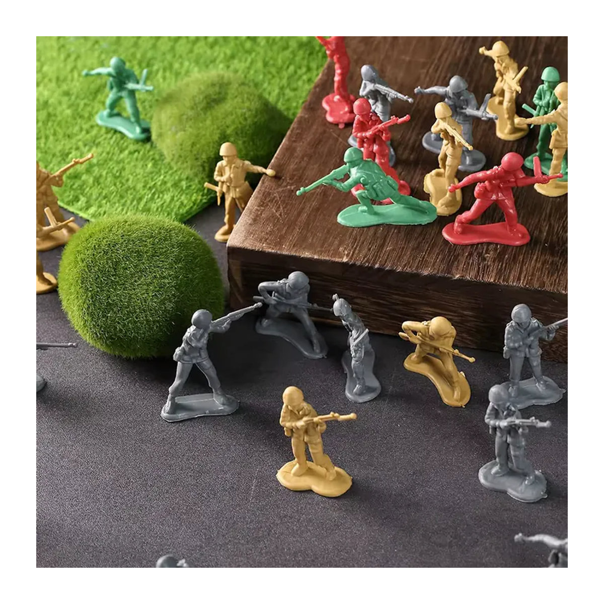 30er Set TMZ Armee Actionfiguren aus Kunststoff für Sandtisch und Desktop Dekoration, mehrfarbig, Höhe: 5 cm - Bild 5
