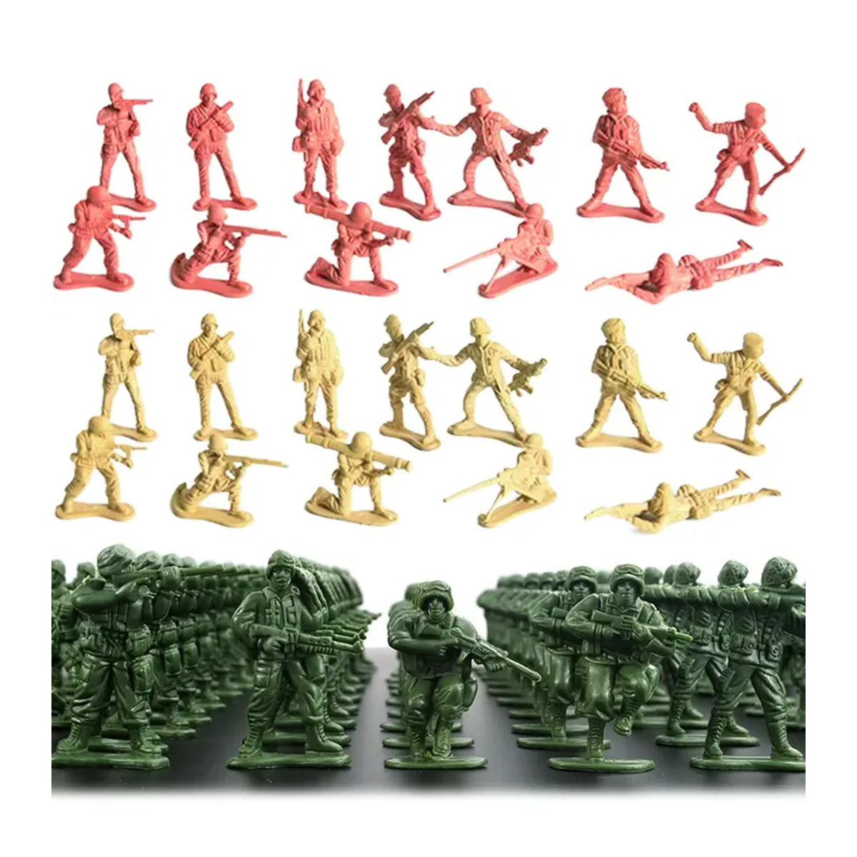30er Set TMZ Armee Actionfiguren aus Kunststoff für Sandtisch und Desktop Dekoration, mehrfarbig, Höhe: 5 cm - Bild 6