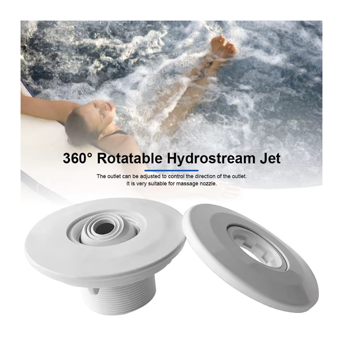360 Grad drehbare Rückstrahl-Massage-Düsen als Ersatzteil für Außen-Schwimmbäder - Bild 2