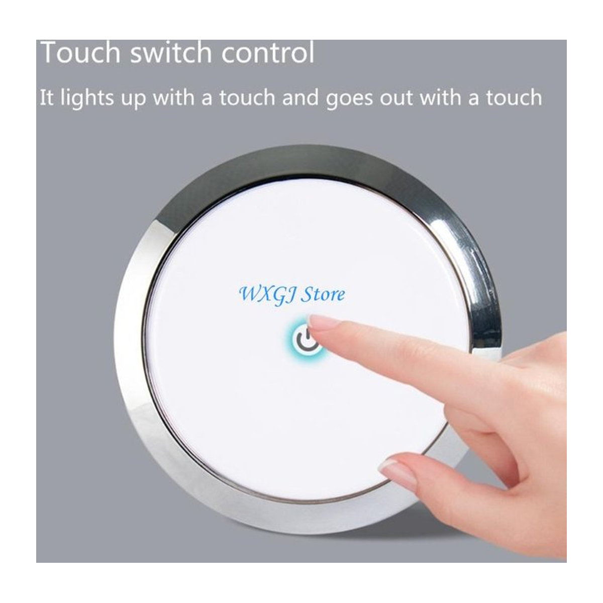 37je Downlight Einbaustrahler mit Light Touch Schalter und rundem Kuppel Licht für Marine in Weiß - Bild 1