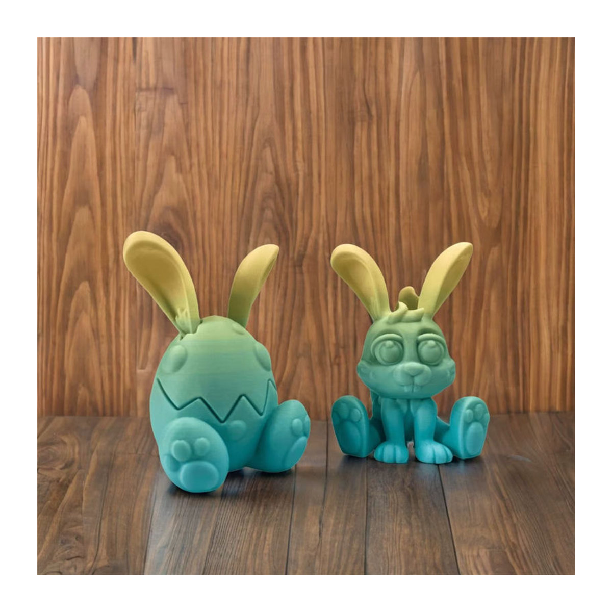 3D-gedruckte Osterhasen-Ei-Dekoration aus Kunststoff in Lila, Rosa oder Mehrfarbig als Tischdekoration und Spielzeug für Kinder - Bild 2