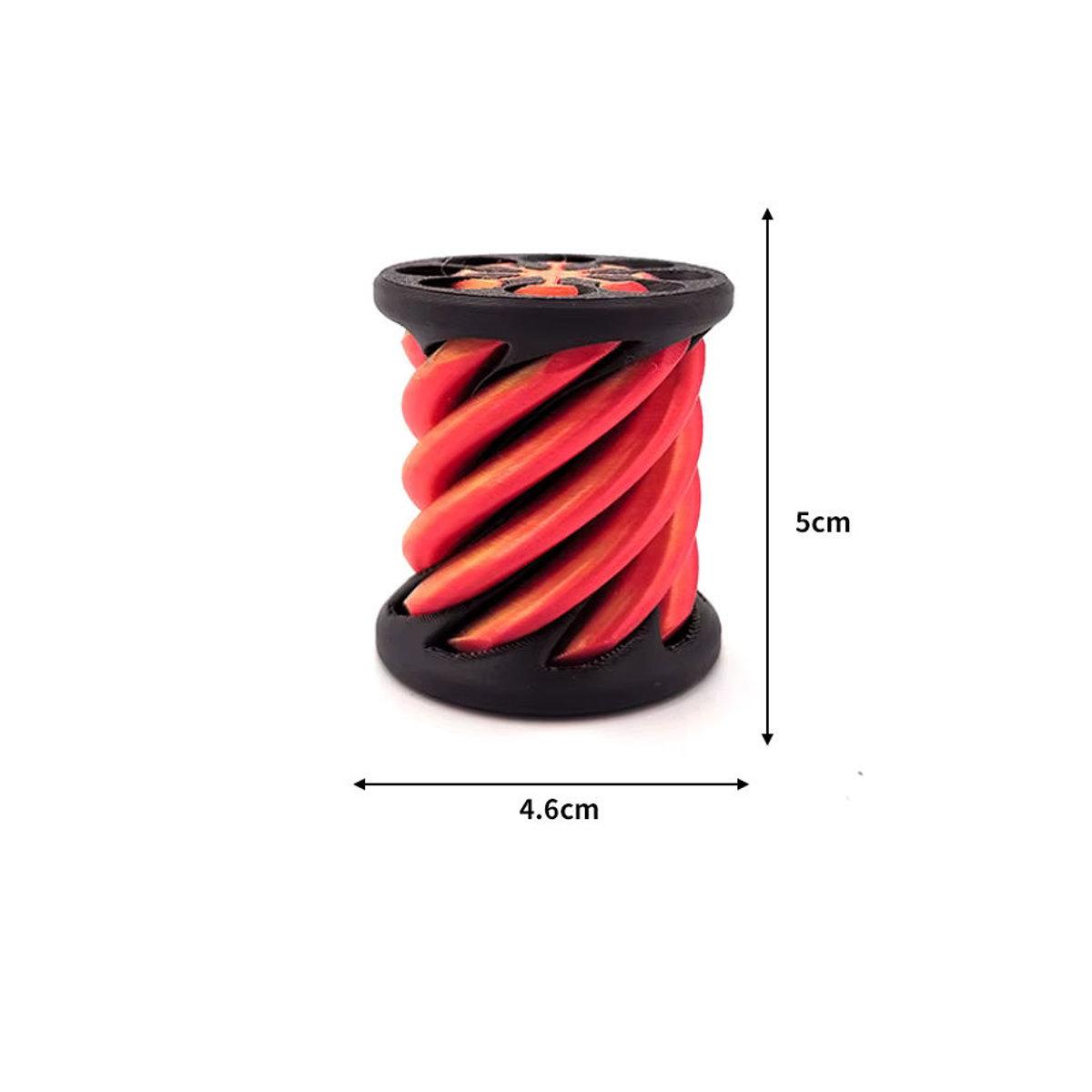 3D-gedrucktes Spiralkegel-Zappelspielzeug als geometrische unmögliche Pyramide und dekorative Passthrough-Skulptur in Mehrfarbig aus Kunststoff - Bild 5