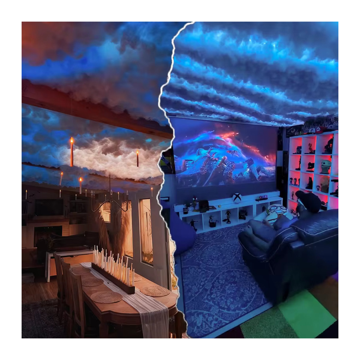 3D Thunder Cloud Lights LED Deckenwolke mit mehrfarbiger Beleuchtung aus Baumwolle für dein Schlafzimmer oder Spielzimmer - Bild 5