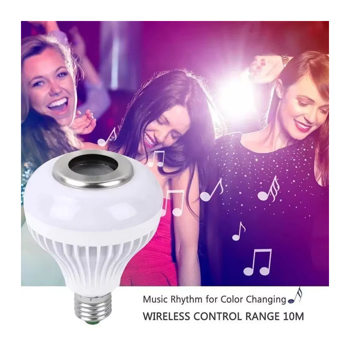 3er Set ATcomm Smart-Lampe E27 mit 12W LED, RGB Multi-Color und Bluetooth Lautsprecher für Musikwiedergabe - Bild 4