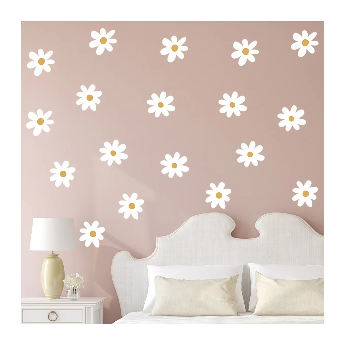 3er-Set BRUP Blumen-Wandtattoos in floralem Design für Kinderzimmer und Wohnzimmer, mehrfarbig und weiß - Bild 2