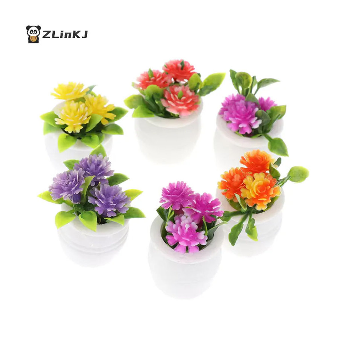 3er Set MYPANDA Miniatur-Bonsai-Pflanzen aus Keramik, künstliche Topfpflanzen in Grün und Mehrfarbig für Puppenhäuser und Dekoration - Bild 2