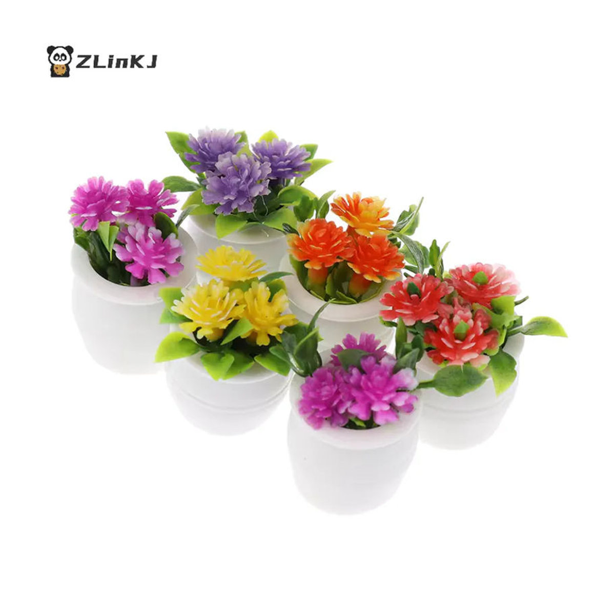 3er Set MYPANDA Miniatur-Bonsai-Pflanzen aus Keramik, künstliche Topfpflanzen in Grün und Mehrfarbig für Puppenhäuser und Dekoration - Bild 4