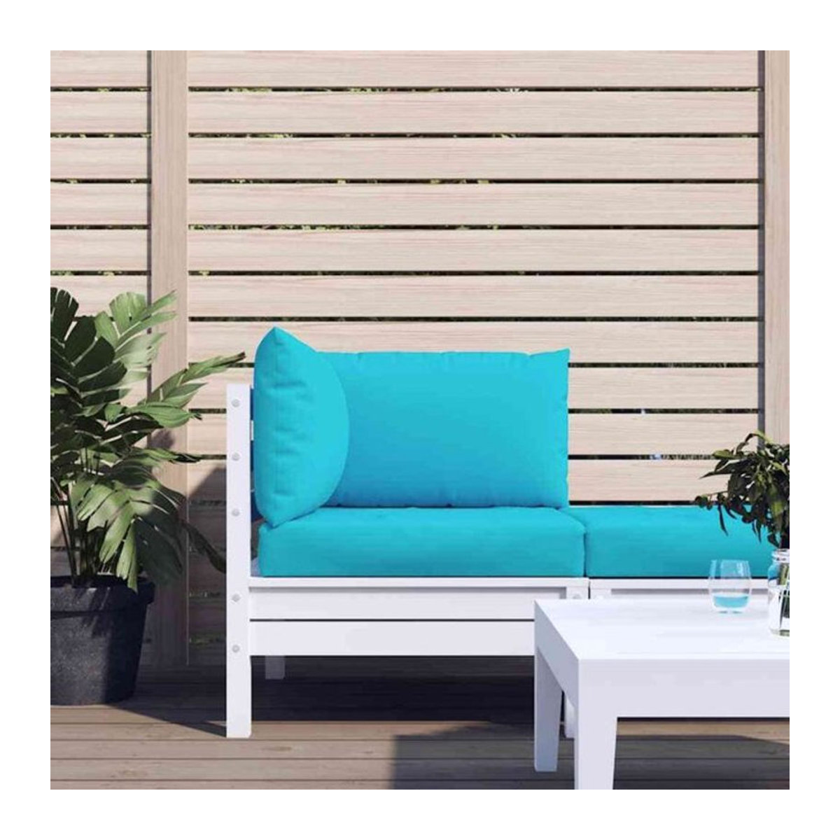 3er Set Palettenkissen von vidaxl in Blau aus Polyester-Stoff, quadratisch, 60 x 60 cm - Bild 1