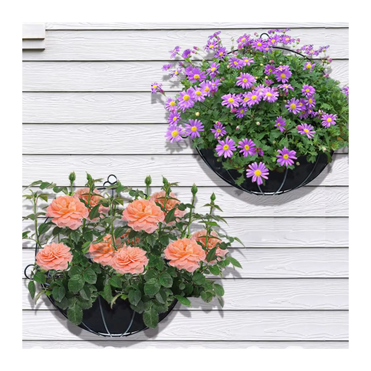 3er Set Pflanzkorb Liner aus Filz in Halbrund für Garten und Outdoor Dekoration - Bild 5