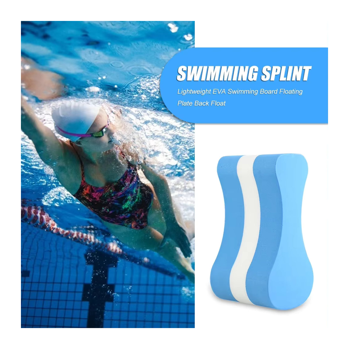 3er-Set Pull Buoy Schwimmhilfe aus EVA-Schaum für erwachsene Schwimmer zur Beintraining und Wasserübungen - Bild 3